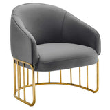 Legacy Performance Velvet Armchair by Lefancy