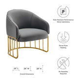 Legacy Performance Velvet Armchair by Lefancy