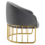 Legacy Performance Velvet Armchair by Lefancy