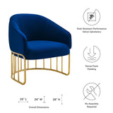 Legacy Performance Velvet Armchair by Lefancy