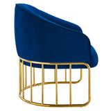 Legacy Performance Velvet Armchair by Lefancy