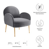 Transcend Performance Velvet Armchair by Lefancy