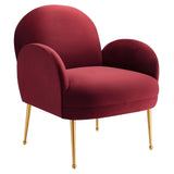 Transcend Performance Velvet Armchair by Lefancy
