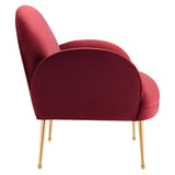 Transcend Performance Velvet Armchair by Lefancy