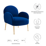 Transcend Performance Velvet Armchair by Lefancy