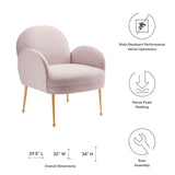 Transcend Performance Velvet Armchair by Lefancy