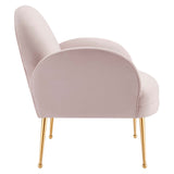 Transcend Performance Velvet Armchair by Lefancy