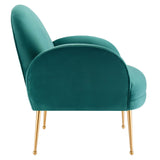 Transcend Performance Velvet Armchair by Lefancy