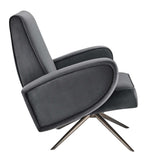 Superior Performance Velvet Swivel Chair by Lefancy