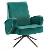 Superior Performance Velvet Swivel Chair by Lefancy