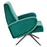 Superior Performance Velvet Swivel Chair by Lefancy