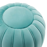 Celebrate Channel Tufted Performance Velvet Ottoman by Lefancy