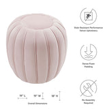 Celebrate Channel Tufted Performance Velvet Ottoman by Lefancy