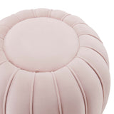 Celebrate Channel Tufted Performance Velvet Ottoman by Lefancy