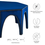 Victory Performance Velvet Ottoman by Lefancy