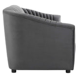 Announce Performance Velvet Channel Tufted Sofa by Lefancy