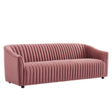 Announce Performance Velvet Channel Tufted Sofa by Lefancy