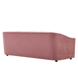 Announce Performance Velvet Channel Tufted Sofa by Lefancy