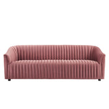 Announce Performance Velvet Channel Tufted Sofa by Lefancy