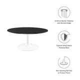 Lippa 36" Round Artificial Marble Coffee Table by Lefancy