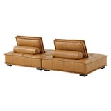 Saunter 2-Piece Tufted Vegan Leather Vegan Leather Loveseat by Lefancy