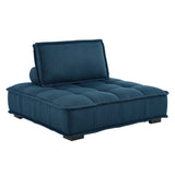 Saunter 5-Piece Tufted Fabric Fabric Sectional Sofa by Lefancy