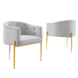 Savour Tufted Performance Velvet Accent Chairs Set of 2 by Lefancy