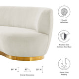 Kindred Boucle Upholstered Upholstered Fabric Sofa by Lefancy