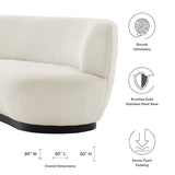 Kindred Boucle Upholstered Upholstered Fabric Sofa by Lefancy
