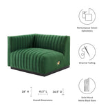 Conjure Channel Tufted Performance Velvet Left-Arm Chair by Lefancy