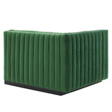 Conjure Channel Tufted Performance Velvet Left-Arm Chair by Lefancy