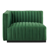 Conjure Channel Tufted Performance Velvet Left-Arm Chair by Lefancy
