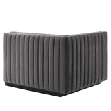 Conjure Channel Tufted Performance Velvet Left-Arm Chair by Lefancy