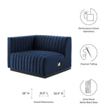 Conjure Channel Tufted Performance Velvet Left-Arm Chair by Lefancy