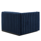 Conjure Channel Tufted Performance Velvet Left-Arm Chair by Lefancy