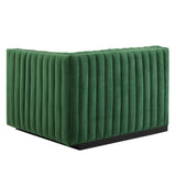 Conjure Channel Tufted Performance Velvet Right-Arm Chair by Lefancy