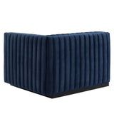 Conjure Channel Tufted Performance Velvet Right-Arm Chair by Lefancy