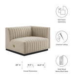Conjure Channel Tufted Upholstered Fabric Right-Arm Chair by Lefancy