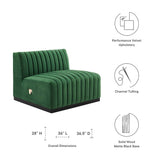 Conjure Channel Tufted Performance Velvet Armless Chair by Lefancy