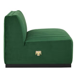 Conjure Channel Tufted Performance Velvet Armless Chair by Lefancy