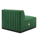 Conjure Channel Tufted Performance Velvet Armless Chair by Lefancy