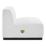 Conjure Channel Tufted Upholstered Fabric Armless Chair by Lefancy
