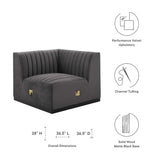 Conjure Channel Tufted Performance Velvet Left Corner Chair by Lefancy