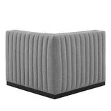 Conjure Channel Tufted Upholstered Fabric Left Corner Chair by Lefancy