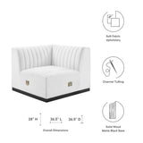 Conjure Channel Tufted Upholstered Fabric Left Corner Chair by Lefancy