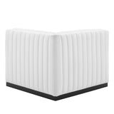 Conjure Channel Tufted Upholstered Fabric Left Corner Chair by Lefancy