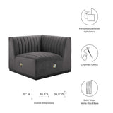 Conjure Channel Tufted Performance Velvet Right Corner Chair by Lefancy