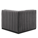 Conjure Channel Tufted Performance Velvet Right Corner Chair by Lefancy