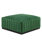 Conjure Channel Tufted Performance Velvet Ottoman by Lefancy