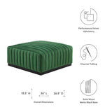 Conjure Channel Tufted Performance Velvet Ottoman by Lefancy